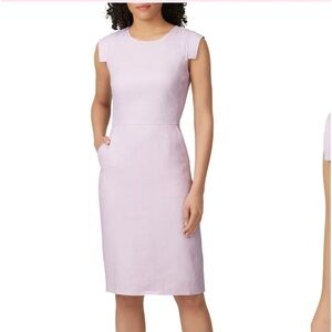 NWOT Linen J Crew RESUME Dress Soft Hyacinth Lined US 14